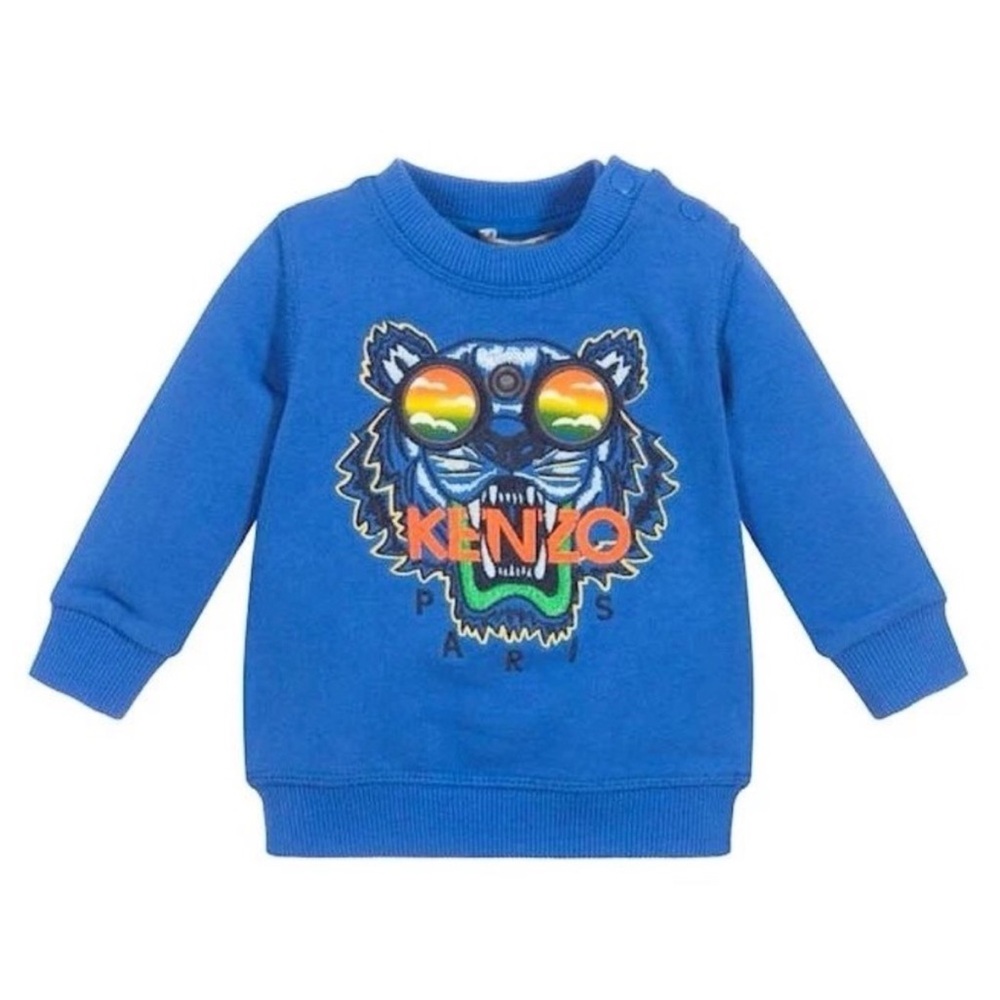 Kenzo Blue Sweatshirt with Tiger Design